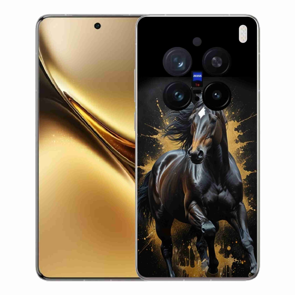 Gelový kryt mmCase na Vivo X200 Pro 5G - elegantní černý hřebec