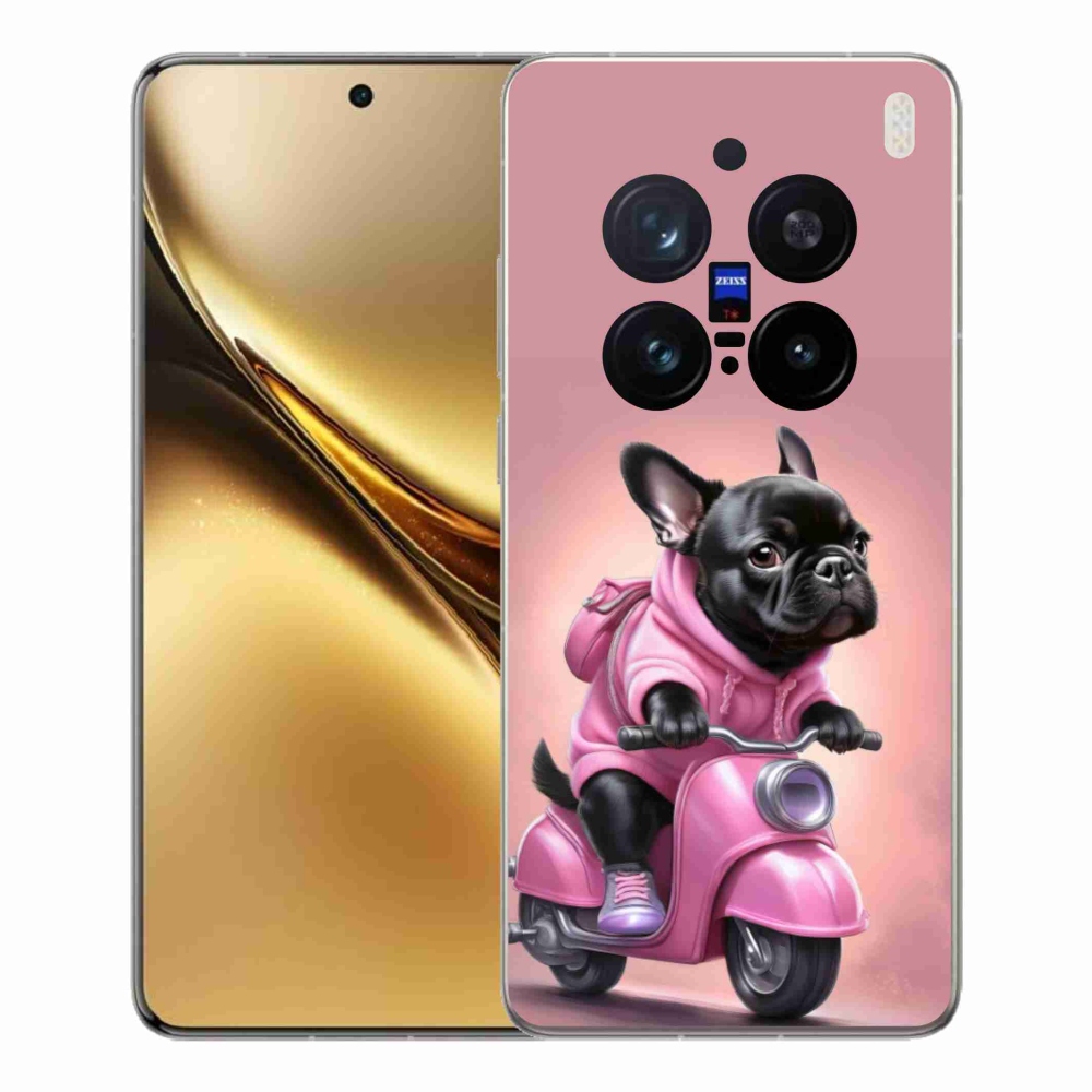 Gelový kryt mmCase na Vivo X200 Pro 5G - francouzský buldoček na skútru
