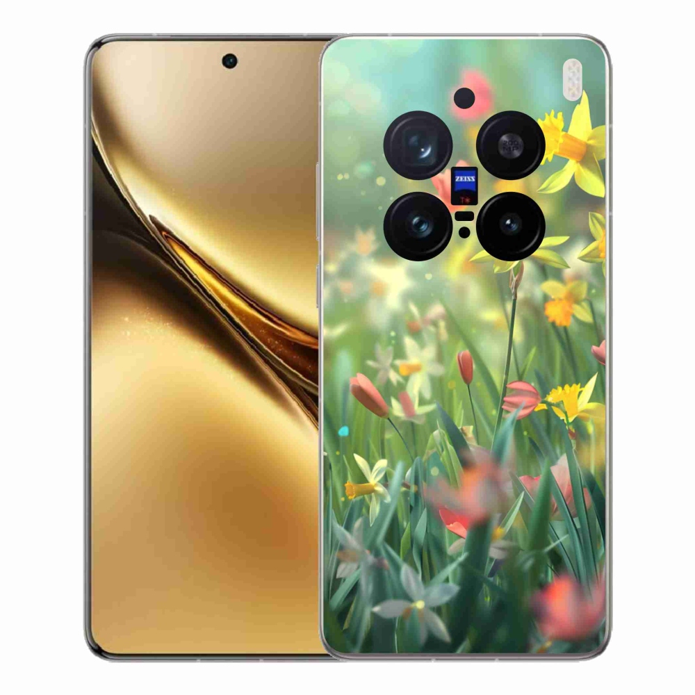 Gelový kryt mmCase na Vivo X200 Pro 5G - jarní květy