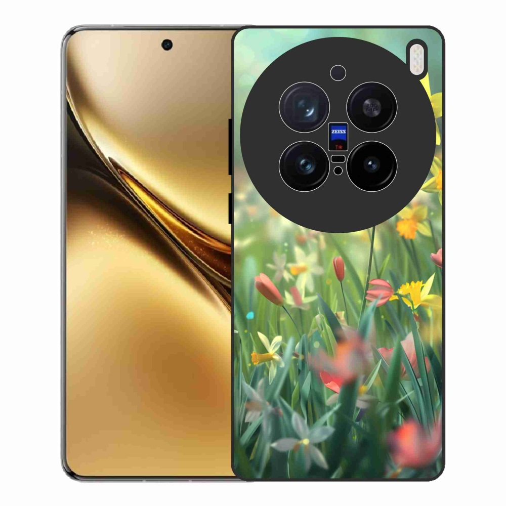 Gelový kryt mmCase na Vivo X200 Pro 5G - jarní květy