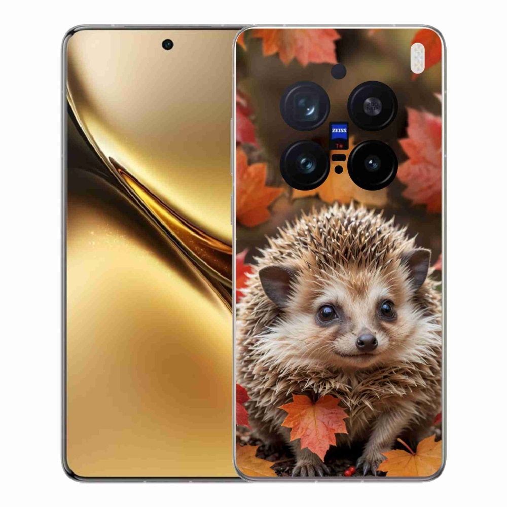 Gelový kryt mmCase na Vivo X200 Pro 5G - ježek v listí