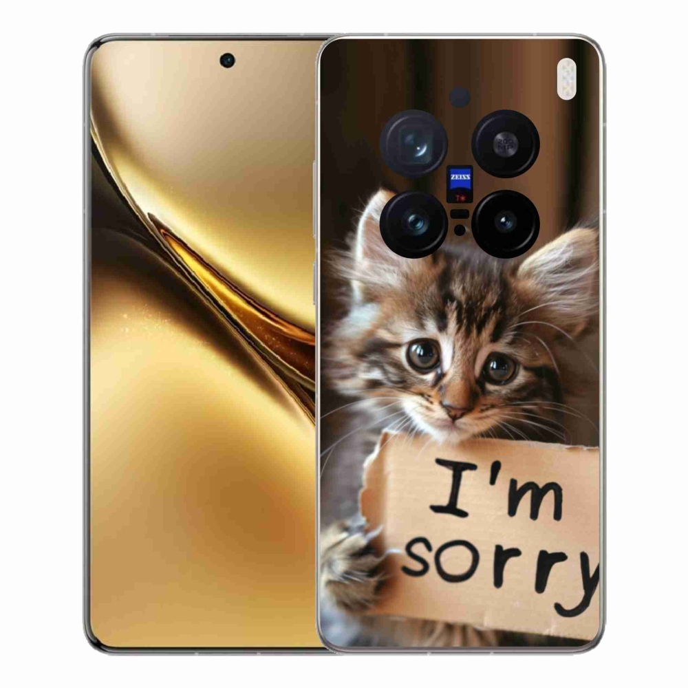 Gelový kryt mmCase na Vivo X200 Pro 5G - kočíčí omluva