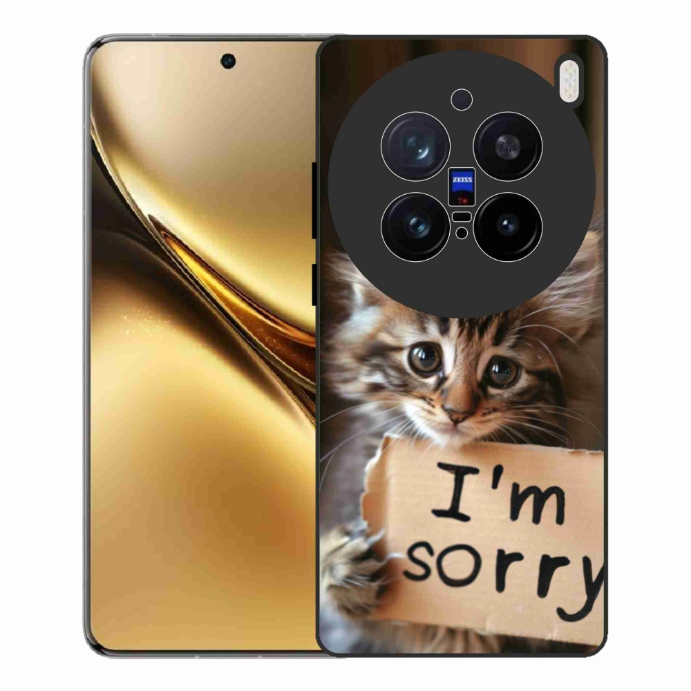 Gelový kryt mmCase na Vivo X200 Pro 5G - kočíčí omluva