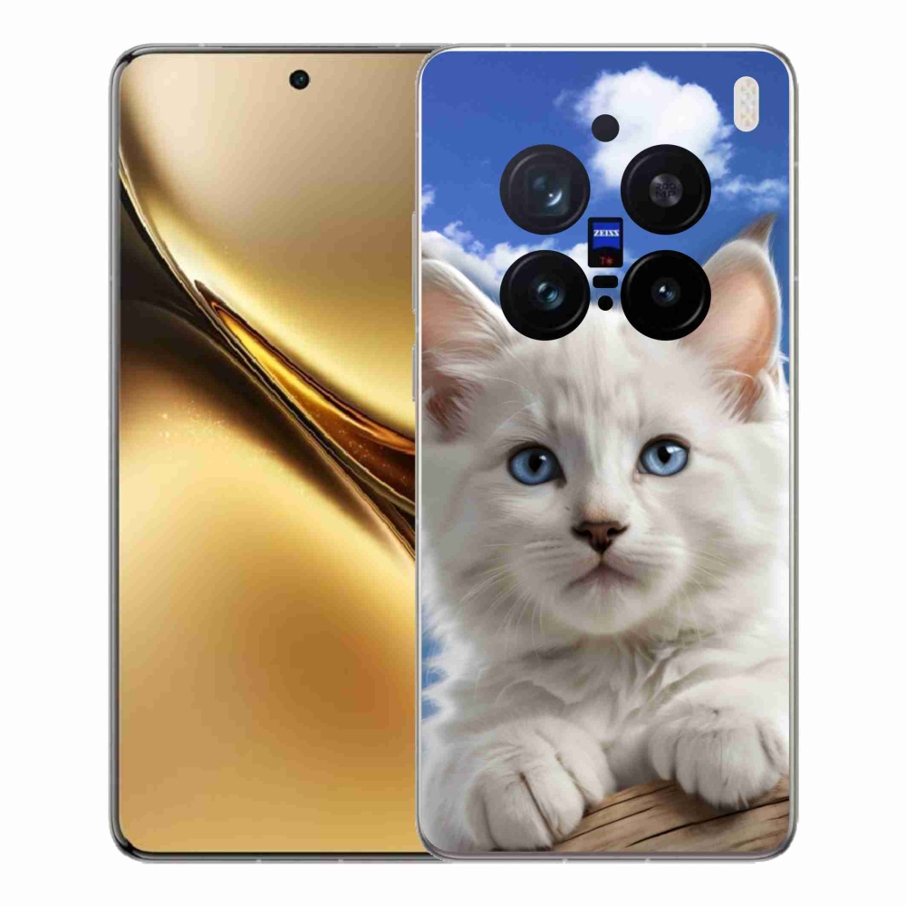 Gelový kryt mmCase na Vivo X200 Pro 5G - kotě a oblaka