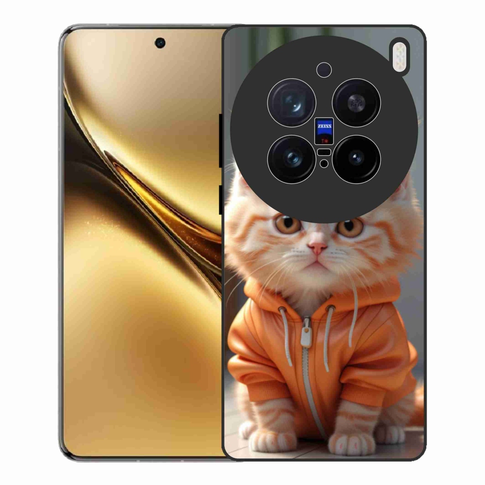 Gelový kryt mmCase na Vivo X200 Pro 5G - kotě v mikině