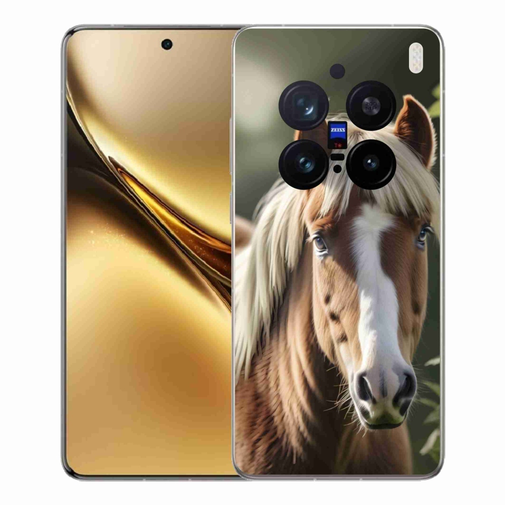 Gelový kryt mmCase na Vivo X200 Pro 5G - kůň se světlou hřívou