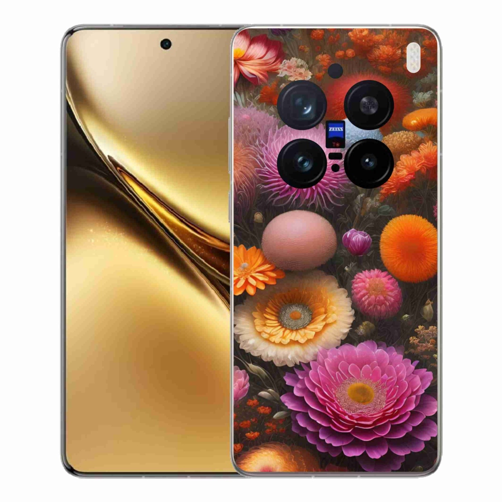 Gelový kryt mmCase na Vivo X200 Pro 5G - květinová kompozice