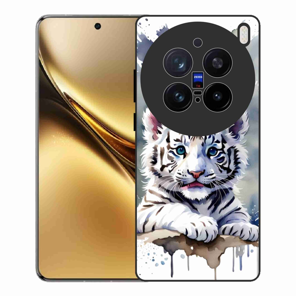 Gelový kryt mmCase na Vivo X200 Pro 5G - mládě bílého tygra