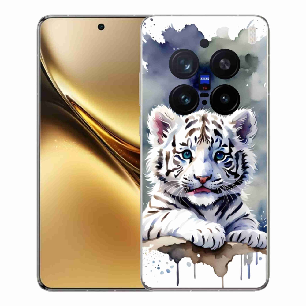 Gelový kryt mmCase na Vivo X200 Pro 5G - mládě bílého tygra
