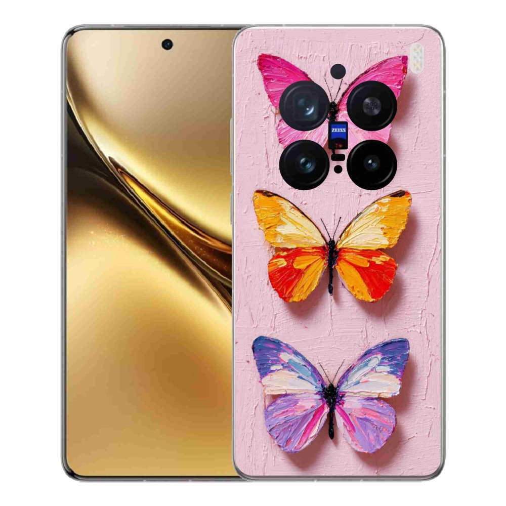 Gelový kryt mmCase na Vivo X200 Pro 5G - motýlí trojice