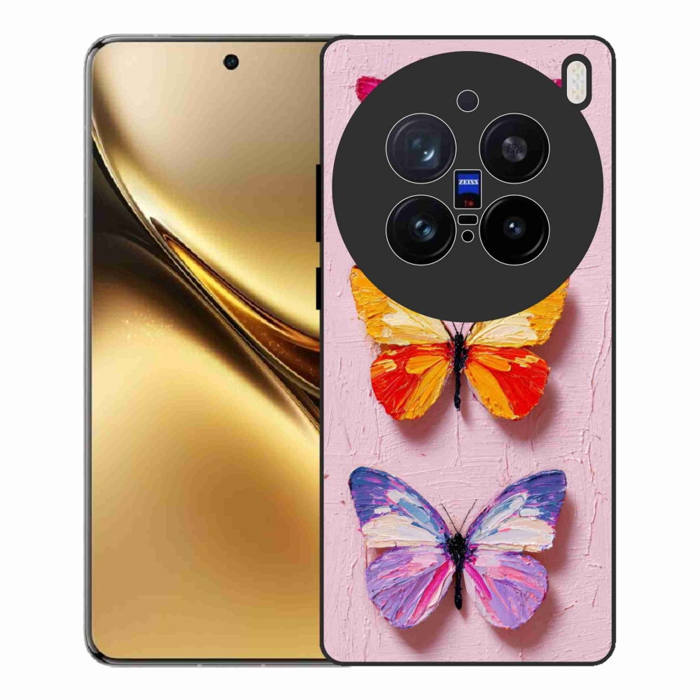 Gelový kryt mmCase na Vivo X200 Pro 5G - motýlí trojice