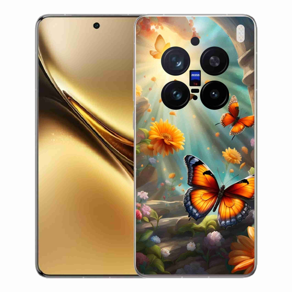 Gelový kryt mmCase na Vivo X200 Pro 5G - motýlí zahrada 2