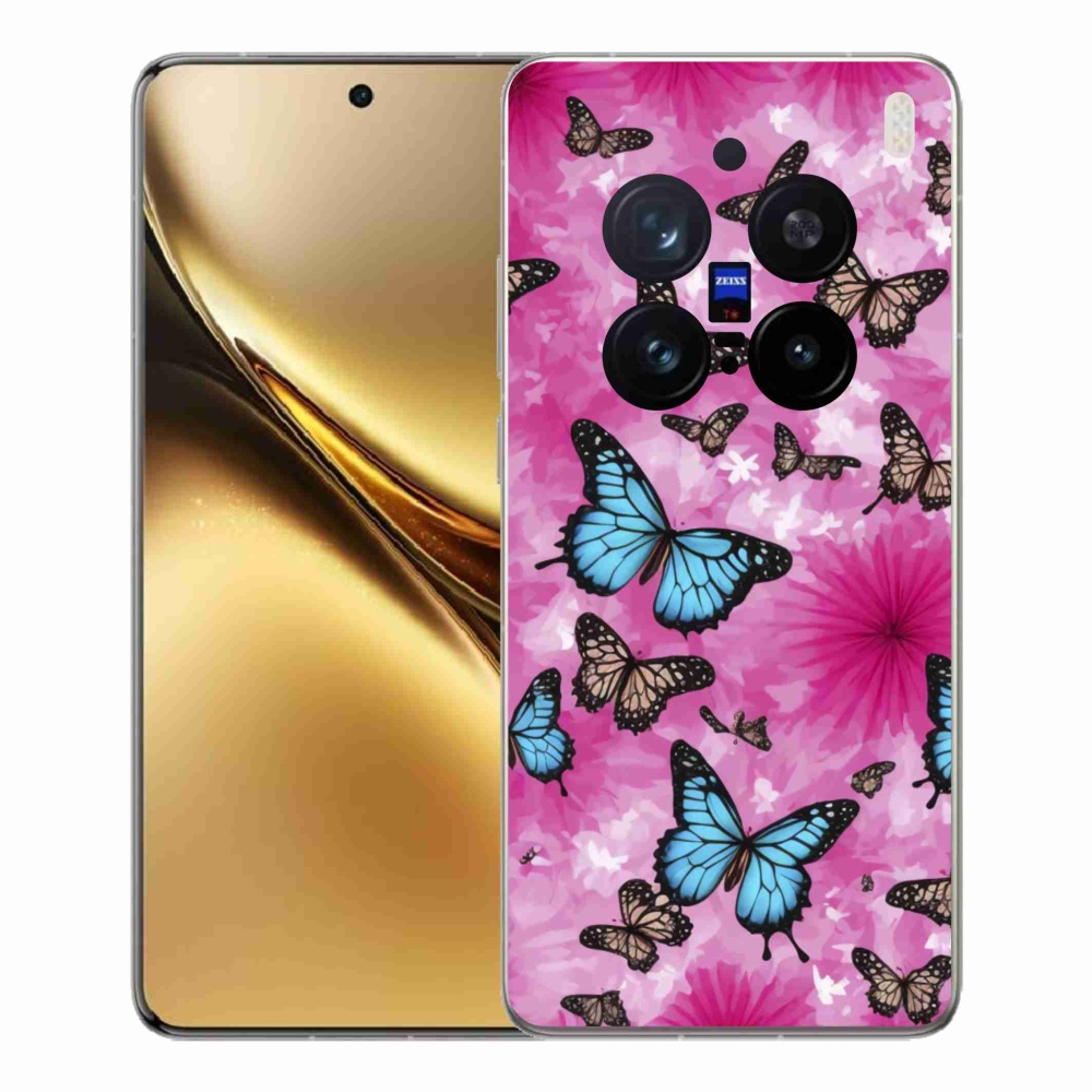 Gelový kryt mmCase na Vivo X200 Pro 5G - motýlí zahrada