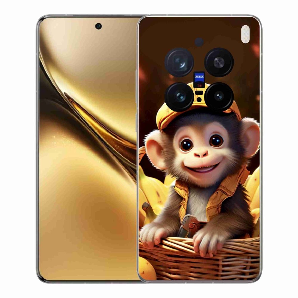 Gelový kryt mmCase na Vivo X200 Pro 5G - opice v košíku