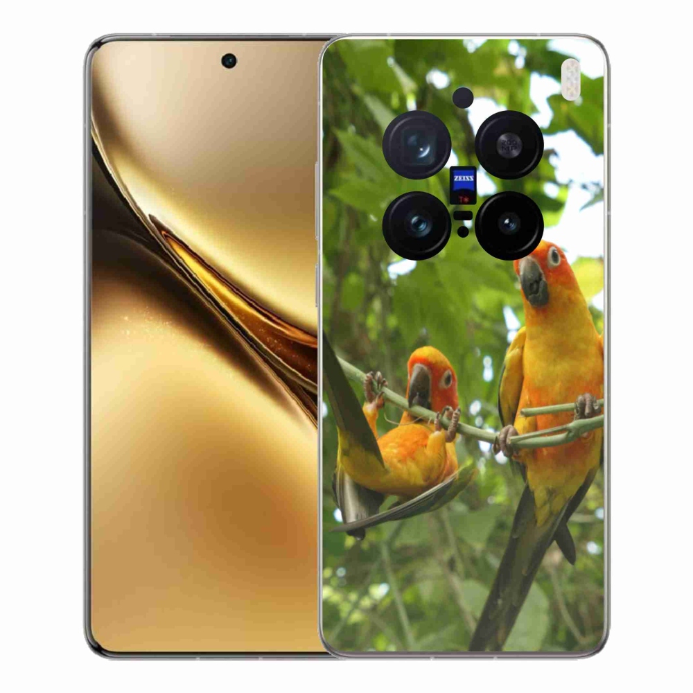 Gelový kryt mmCase na Vivo X200 Pro 5G - papoušci aratingy