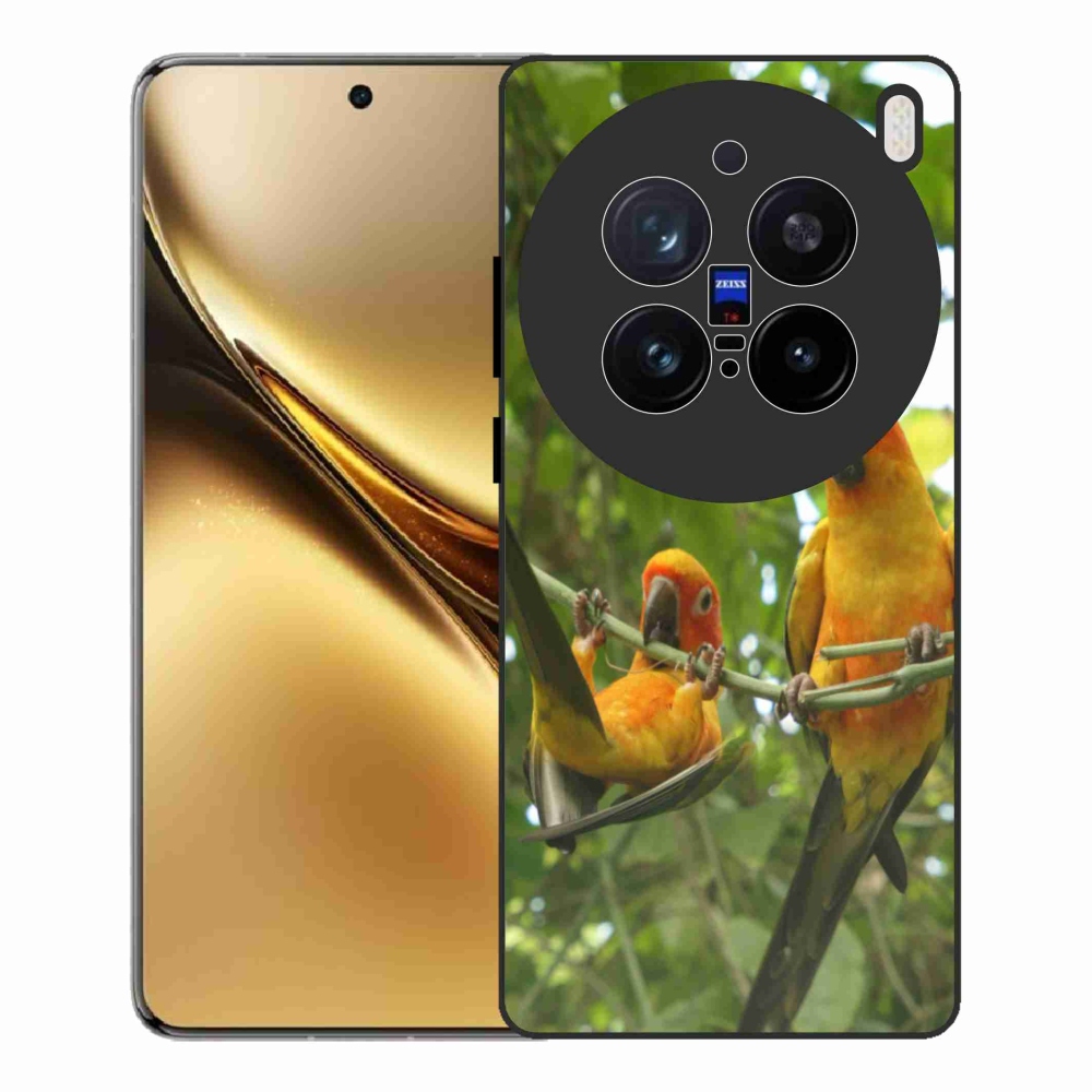 Gelový kryt mmCase na Vivo X200 Pro 5G - papoušci aratingy