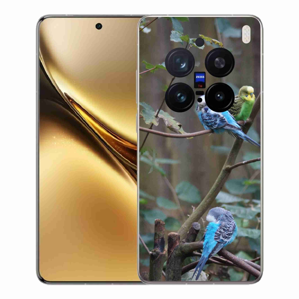 Gelový kryt mmCase na Vivo X200 Pro 5G - papoušci na větvi