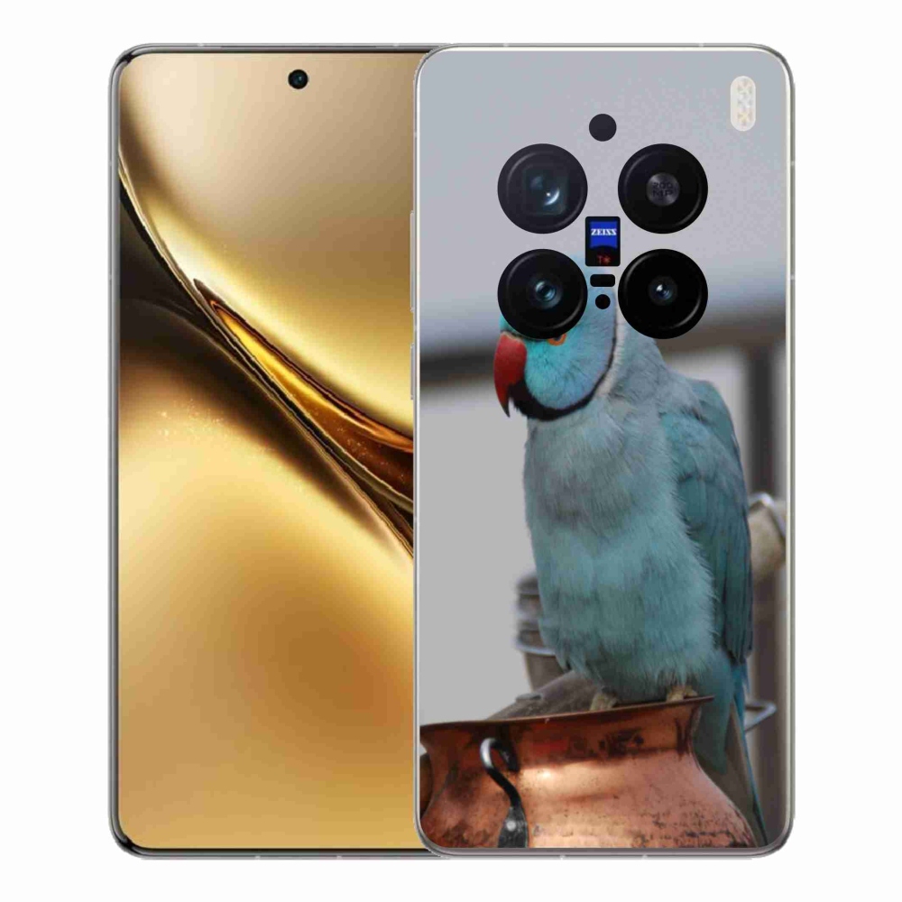 Gelový kryt mmCase na Vivo X200 Pro 5G - papoušek alexandr modrý