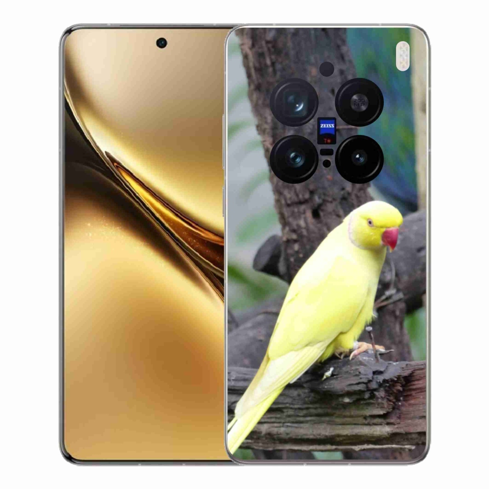 Gelový kryt mmCase na Vivo X200 Pro 5G - papoušek alexandr žlutý
