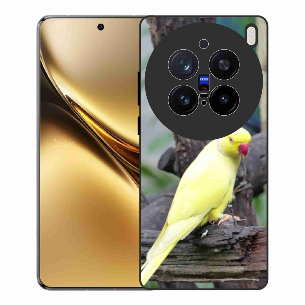 Gelový kryt mmCase na Vivo X200 Pro 5G - papoušek alexandr žlutý