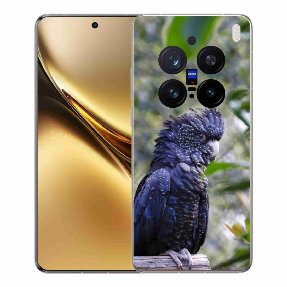 Gelový kryt mmCase na Vivo X200 Pro 5G - papoušek kakadu černý