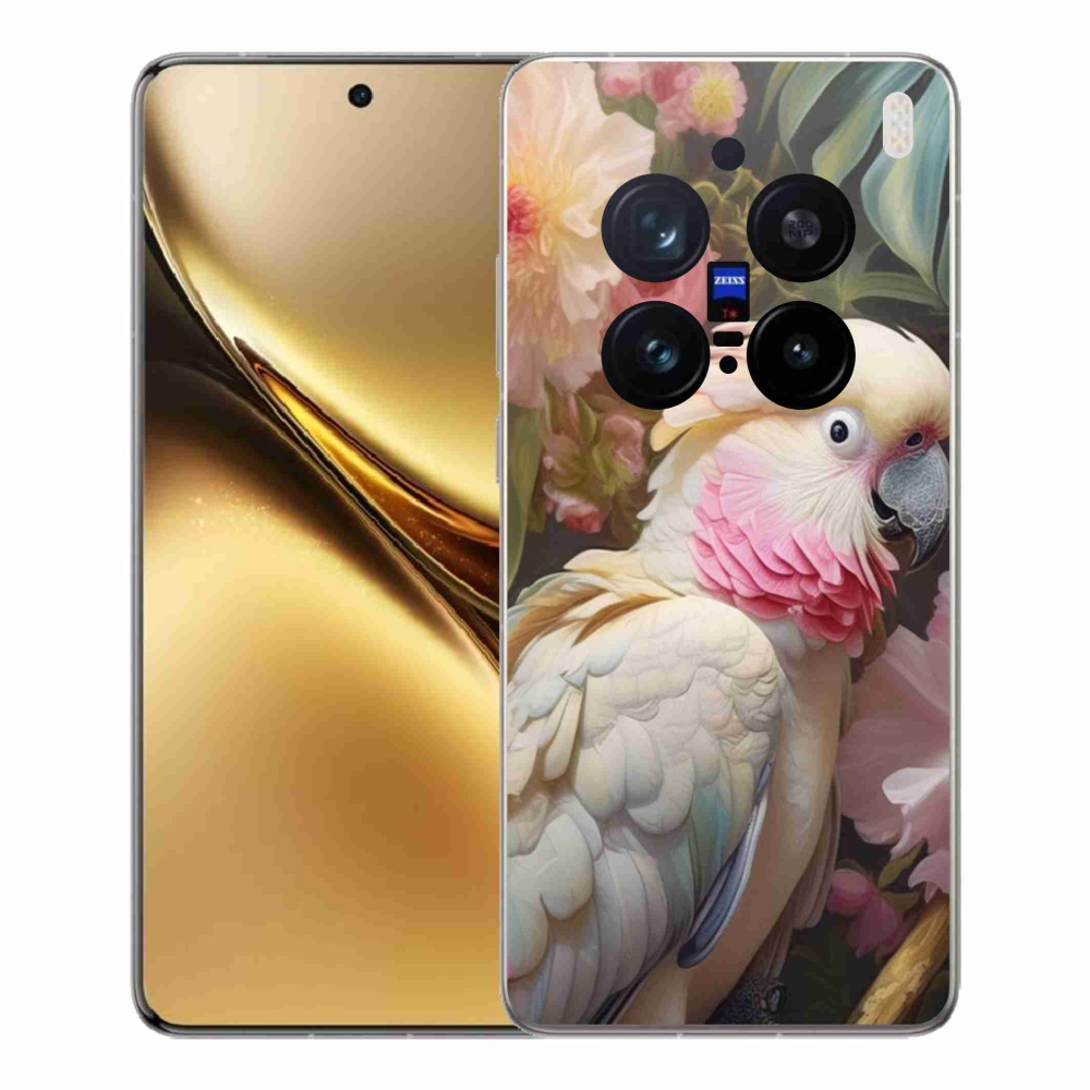 Gelový kryt mmCase na Vivo X200 Pro 5G - papoušek kakadu růžový 2