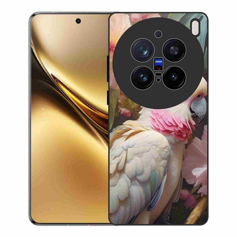 Gelový kryt mmCase na Vivo X200 Pro 5G - papoušek kakadu růžový 2