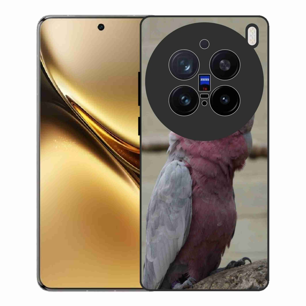 Gelový kryt mmCase na Vivo X200 Pro 5G - papoušek kakadu růžový