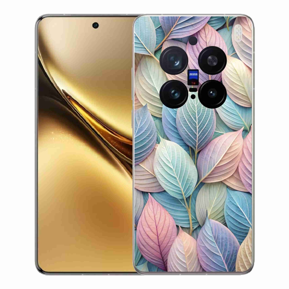Gelový kryt mmCase na Vivo X200 Pro 5G - pastelové listy