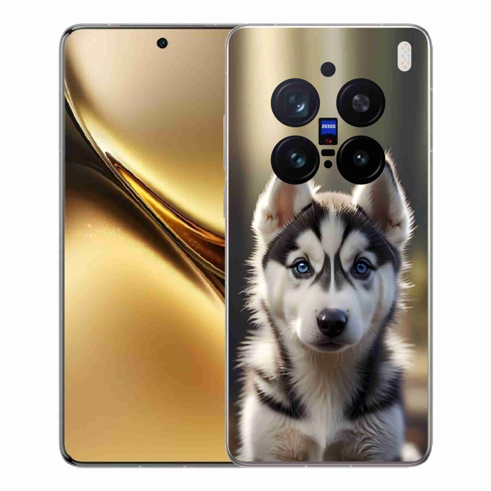 Gelový kryt mmCase na Vivo X200 Pro 5G - roztomilý sibiřský husky