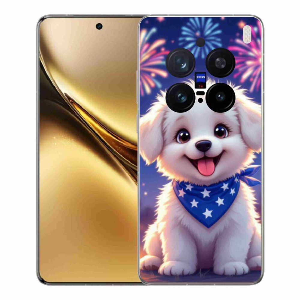 Gelový kryt mmCase na Vivo X200 Pro 5G - slavnostní štěně
