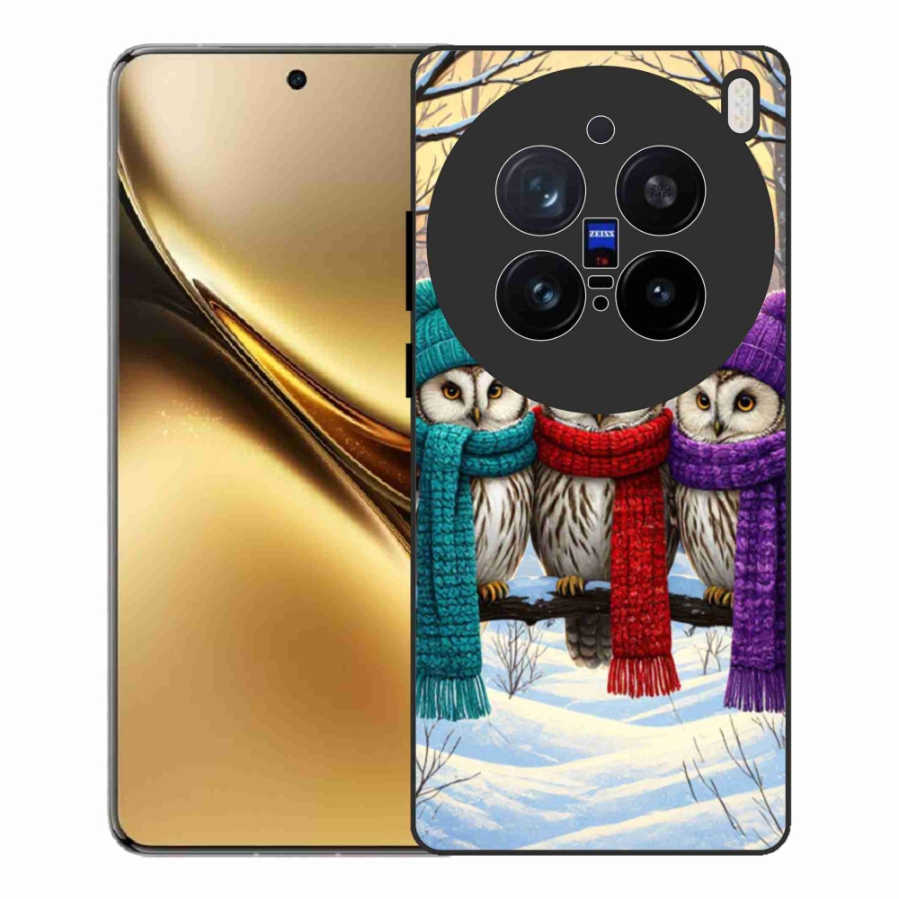 Gelový kryt mmCase na Vivo X200 Pro 5G - soví přátelé