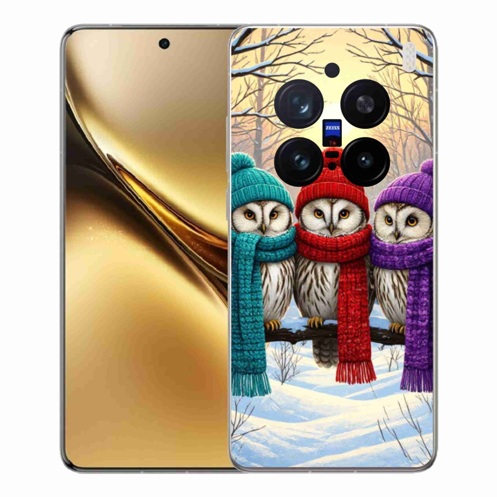 Gelový kryt mmCase na Vivo X200 Pro 5G - soví přátelé
