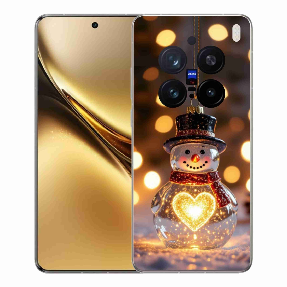 Gelový kryt mmCase na Vivo X200 Pro 5G - svítící vánoční sněhulák