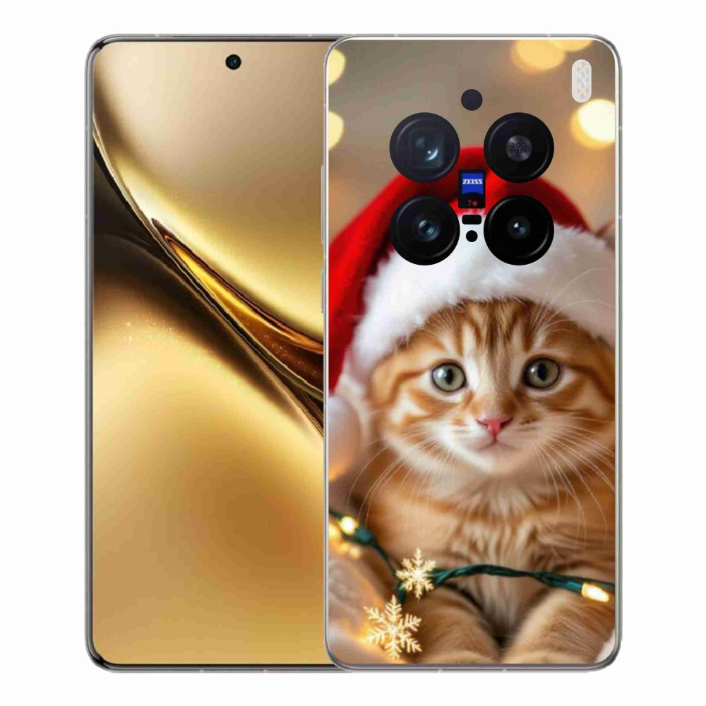 Gelový kryt mmCase na Vivo X200 Pro 5G - vánoční kotě