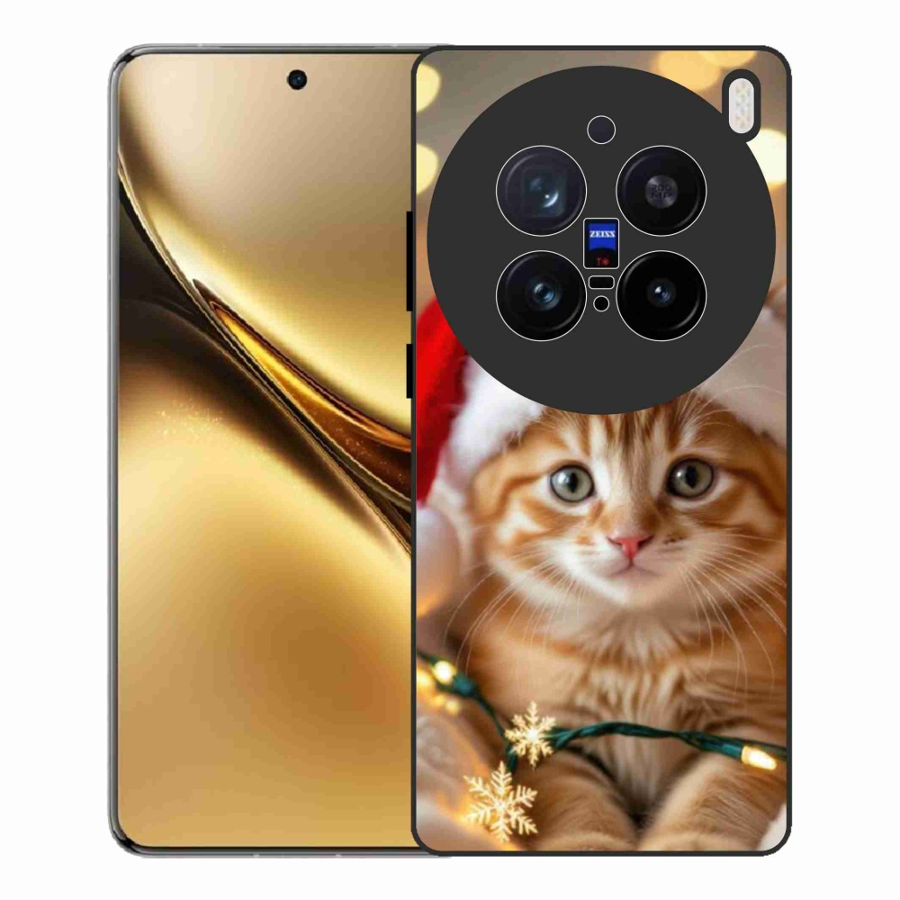 Gelový kryt mmCase na Vivo X200 Pro 5G - vánoční kotě
