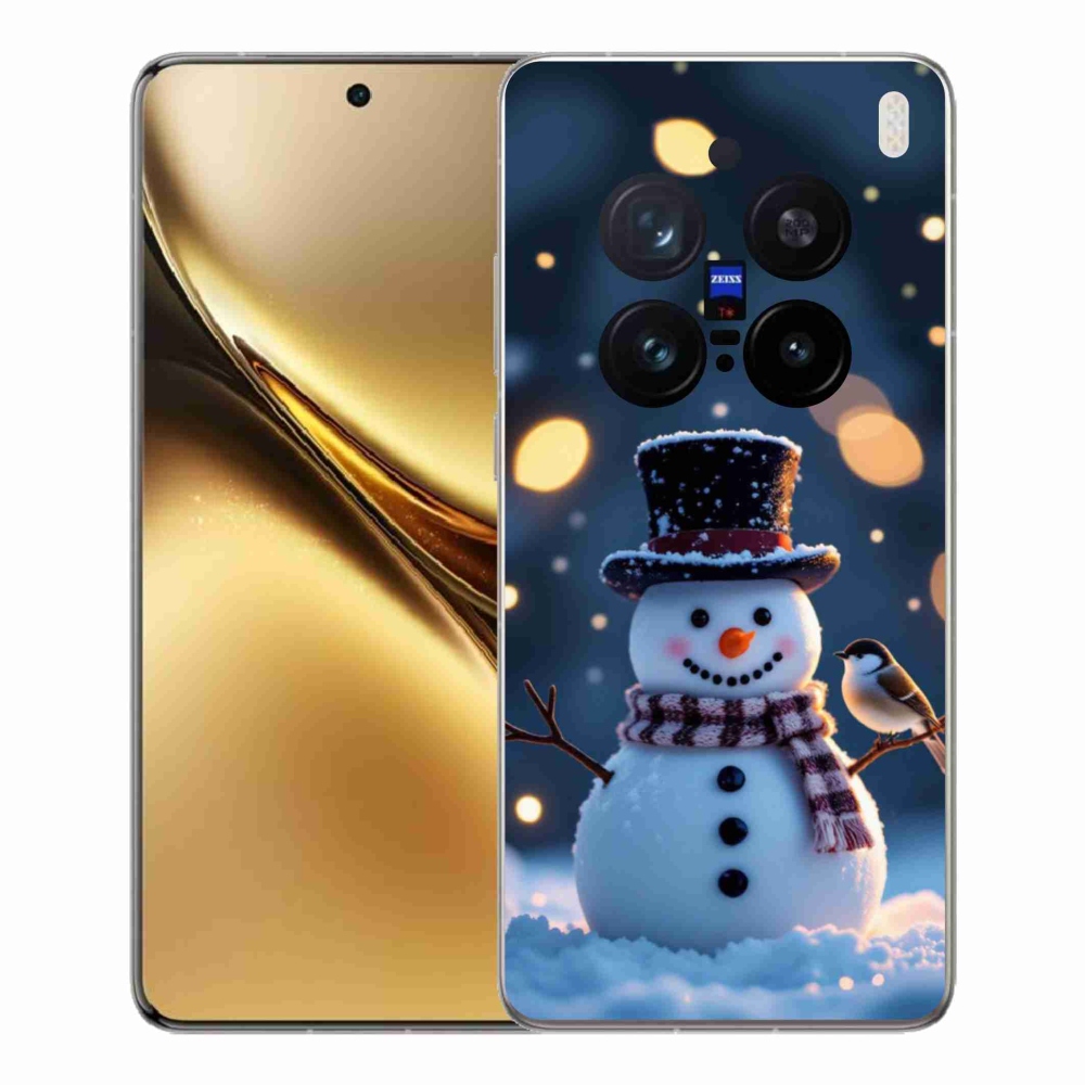 Gelový kryt mmCase na Vivo X200 Pro 5G - vánoční sněhulák