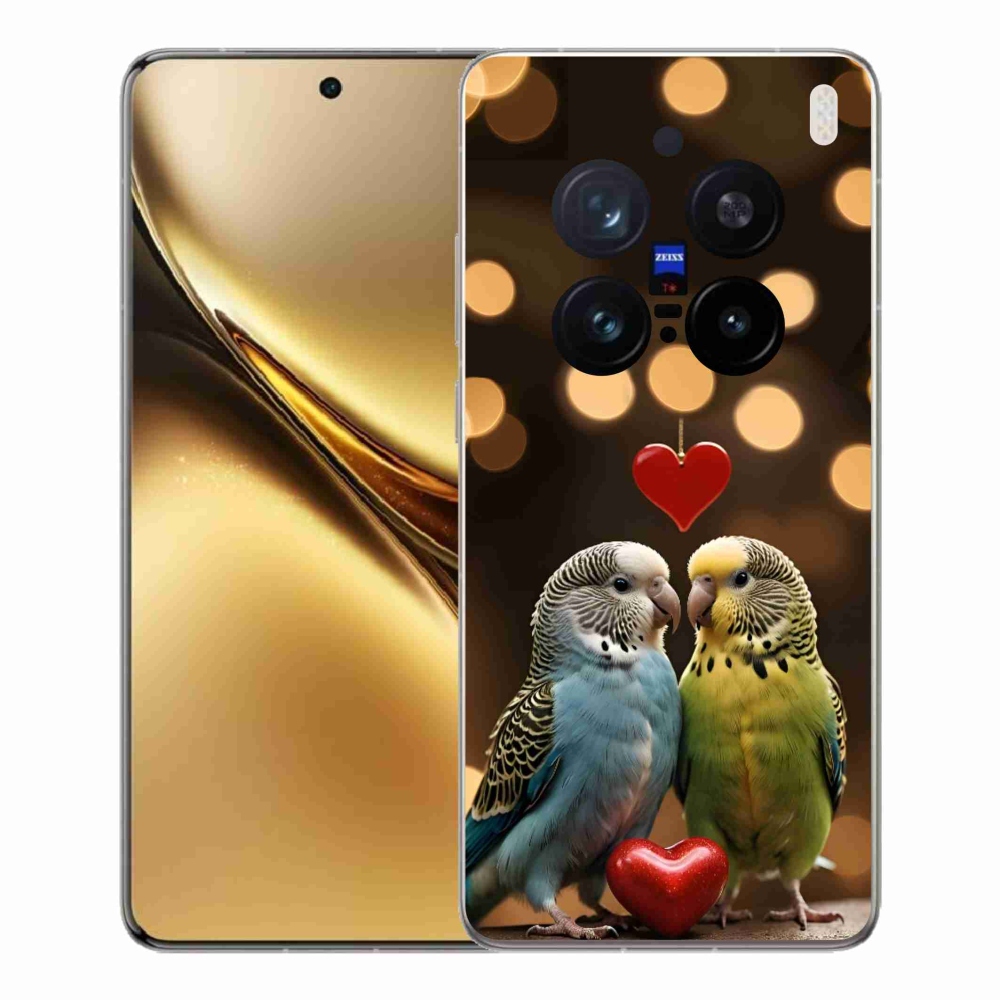 Gelový kryt mmCase na Vivo X200 Pro 5G - zamilovaní papoušci
