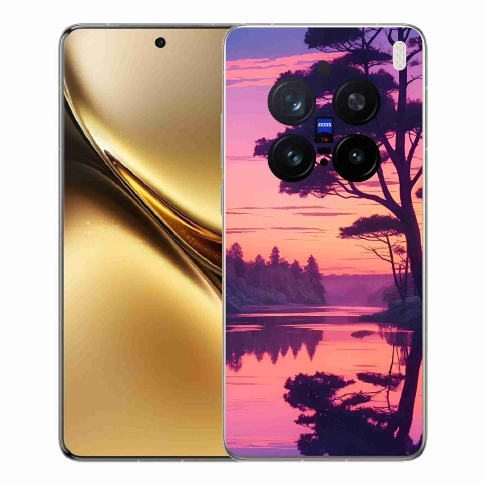 Gelový kryt mmCase na Vivo X200 Pro 5G - západ slunce nad jezerem