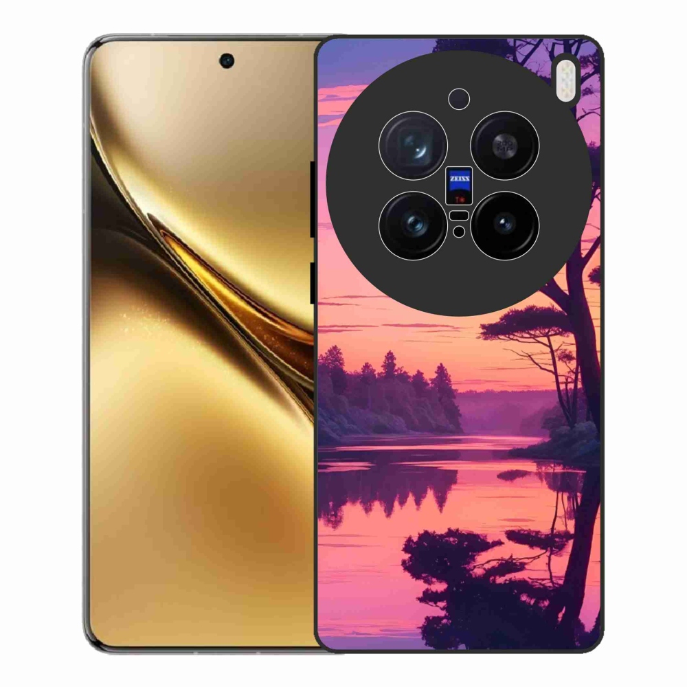 Gelový kryt mmCase na Vivo X200 Pro 5G - západ slunce nad jezerem