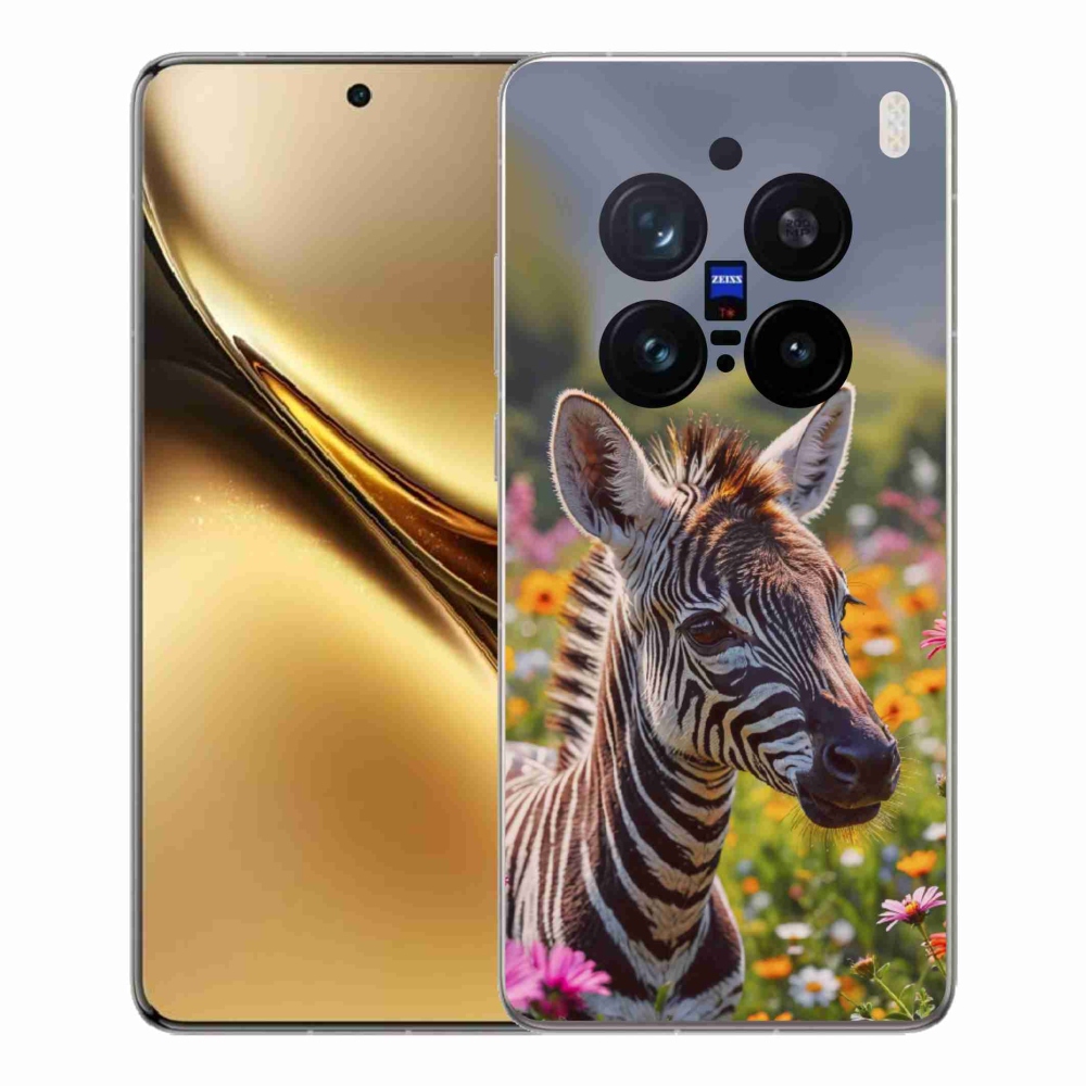 Gelový kryt mmCase na Vivo X200 Pro 5G - zebra na louce