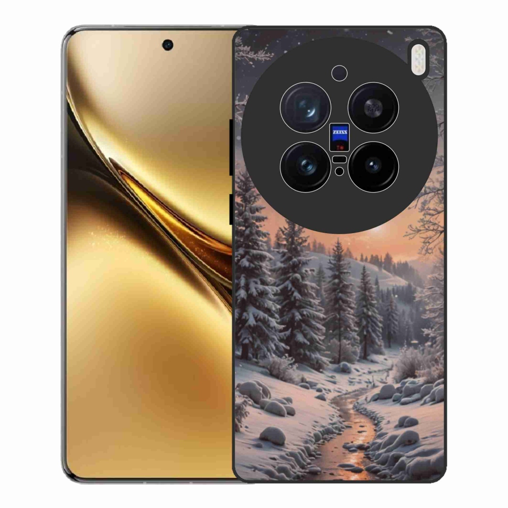Gelový kryt mmCase na Vivo X200 Pro 5G - zimní krajina 2