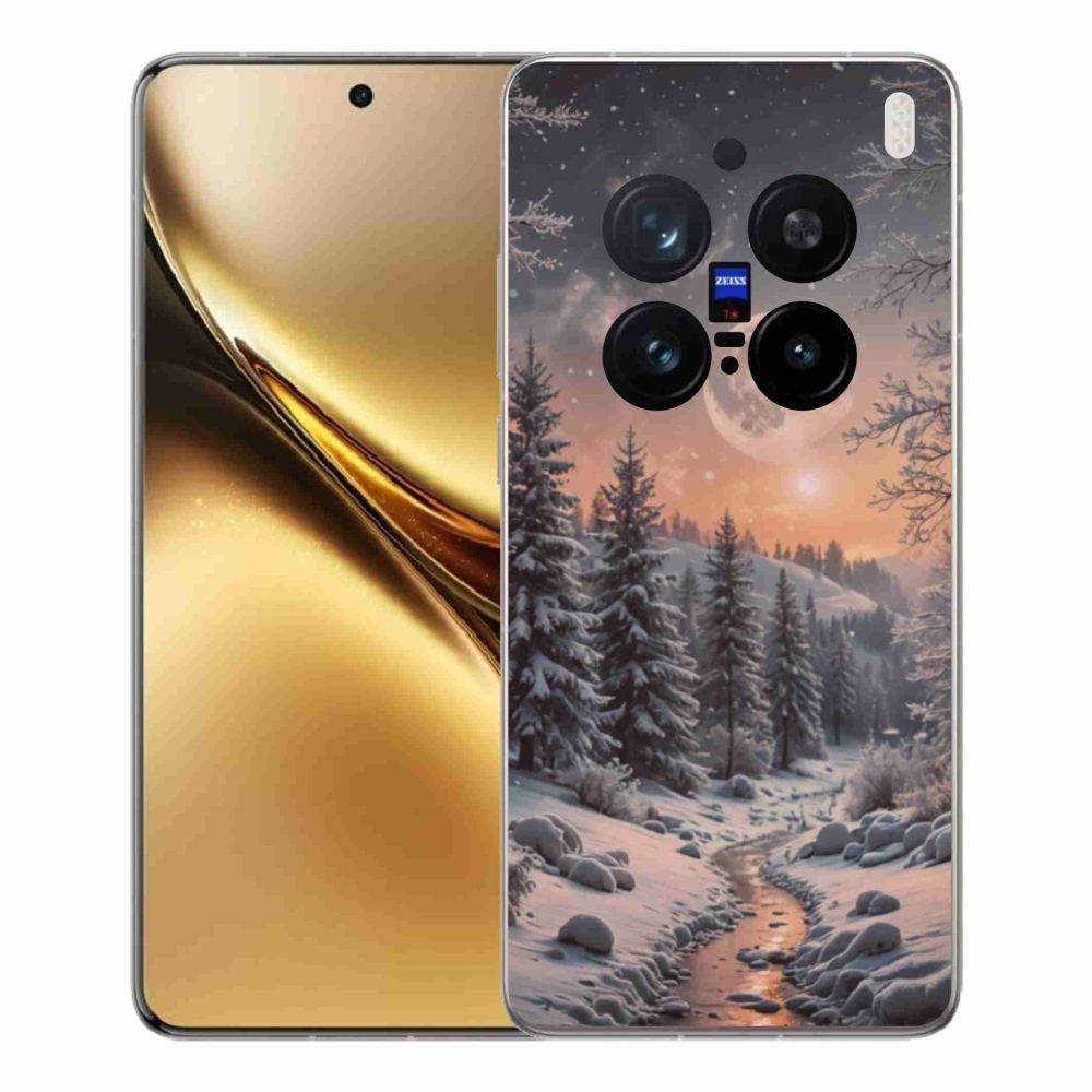 Gelový kryt mmCase na Vivo X200 Pro 5G - zimní krajina 2
