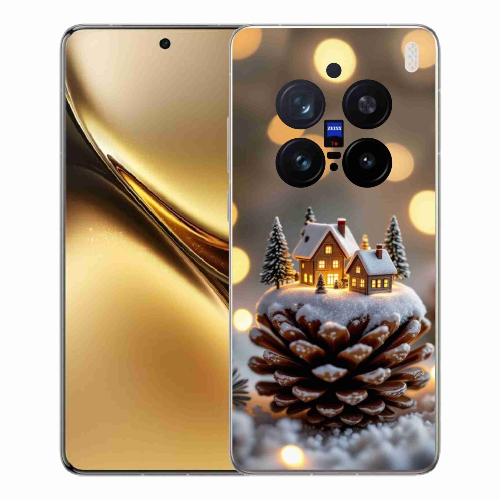 Gelový kryt mmCase na Vivo X200 Pro 5G - zimní vesnička