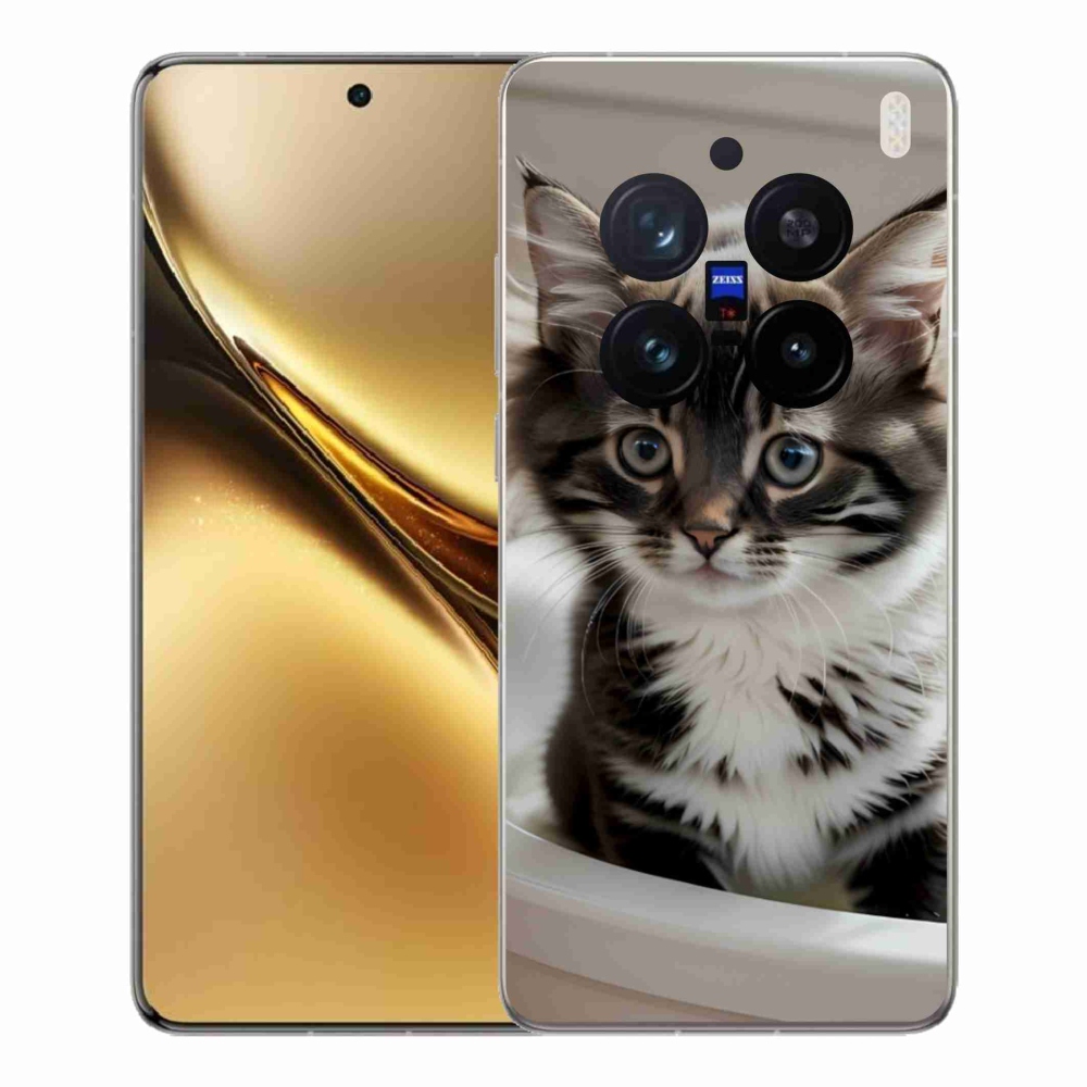 Gelový kryt mmCase na Vivo X200 Pro 5G - zvědavé kotě
