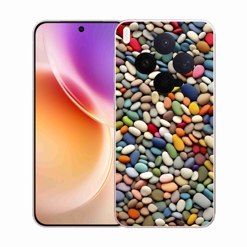 Gelový kryt mmCase na Vivo X300 5G - barevné kamínky 2