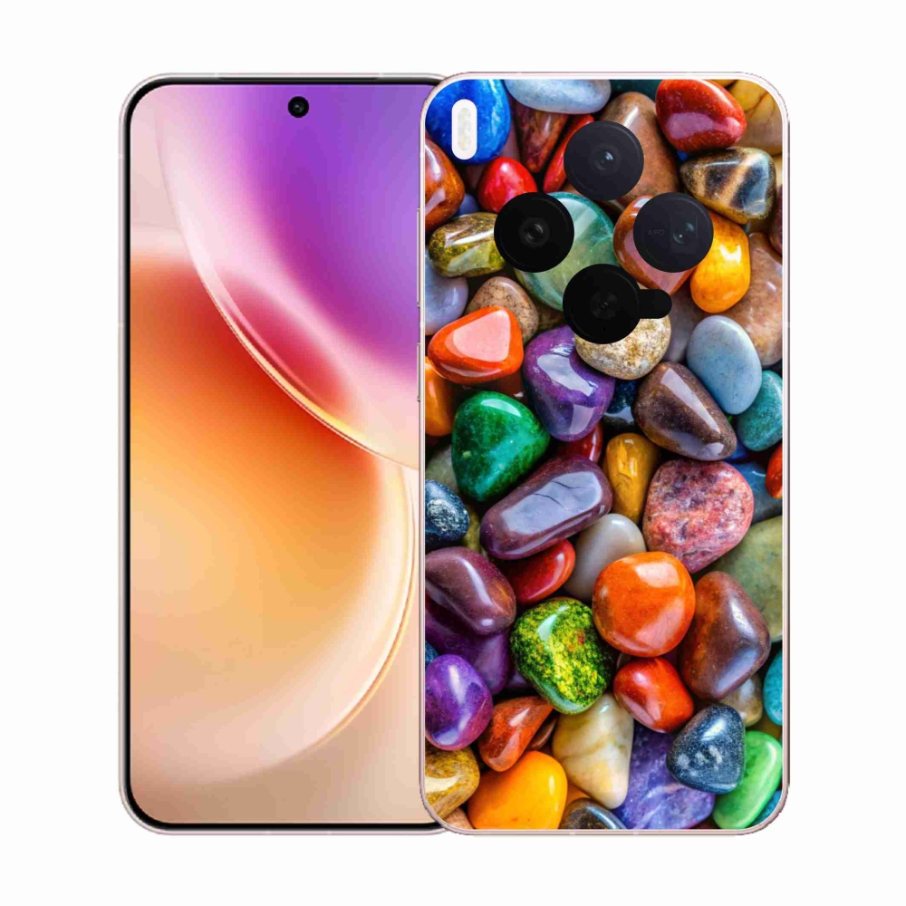 Gelový kryt mmCase na Vivo X300 5G - barevné kamínky