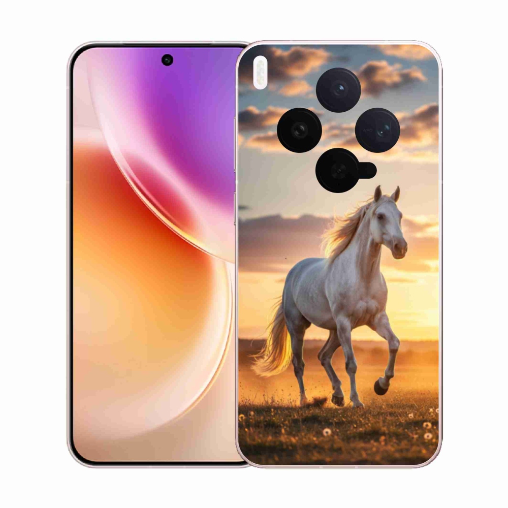 Gelový kryt mmCase na Vivo X300 5G - běžící bílý kůň 2