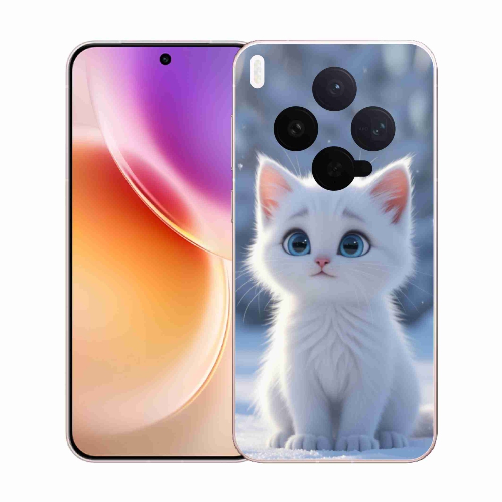 Gelový kryt mmCase na Vivo X300 5G - bílé kotě 3