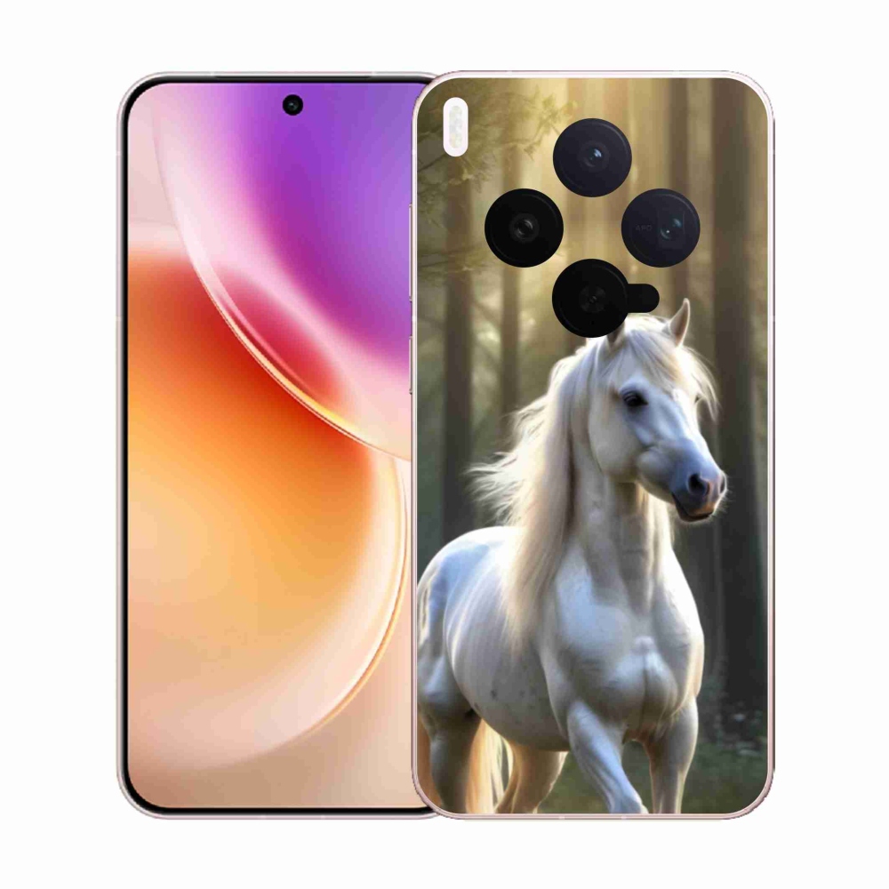 Gelový kryt mmCase na Vivo X300 5G - bílý kůň 3